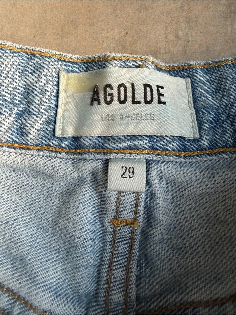 AGOLDE Parker Long Short in Swapmeet Denim Shorts Size 29